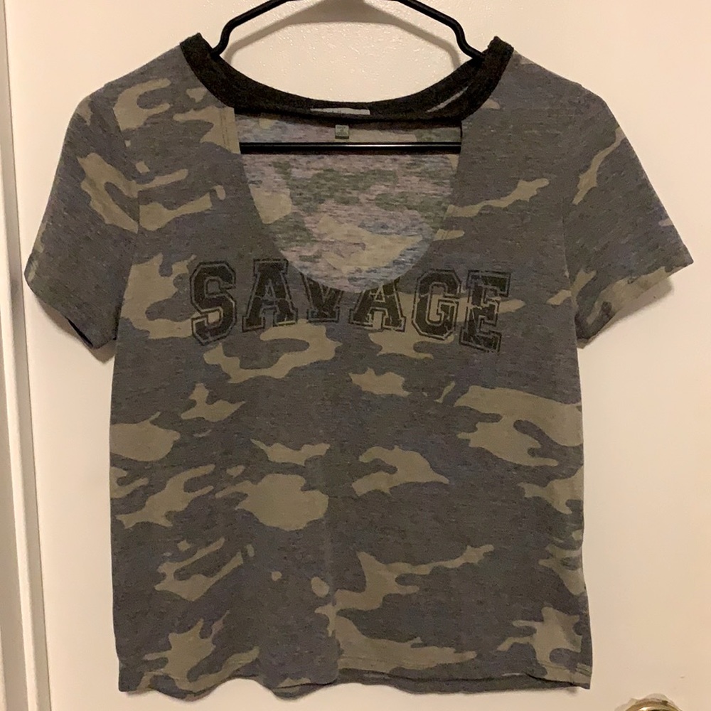Camouflage “savage” t-shirt